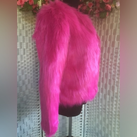 Wenxi Pink Faux Fur Jacket Fuchsia Coat XL 💝 NWT 💖 - Picture 4 of 16
